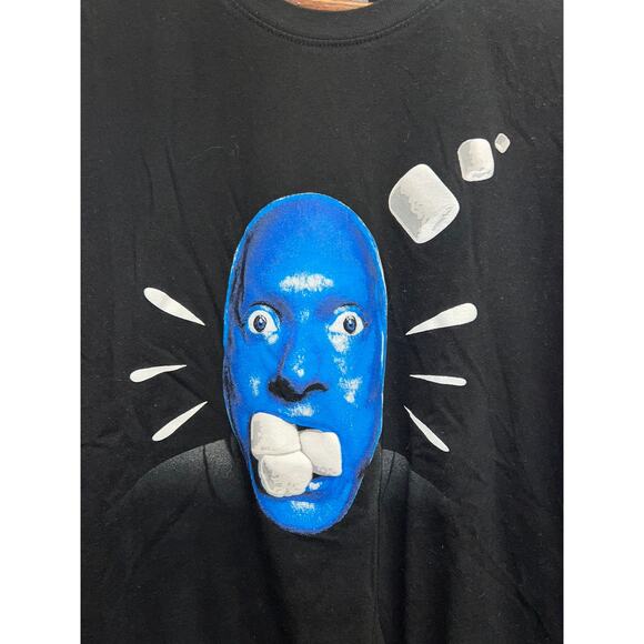 Blue Man Group Long Sleeve Shirt Marshmallow Throw Graphic Promo Tee Medium - Picture 2 of 9